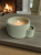 świeca sojowa w zielonym naczyniu gipsowym boho linia botanic glow oyka candle, zapach bergamotka i paczula 500 ml