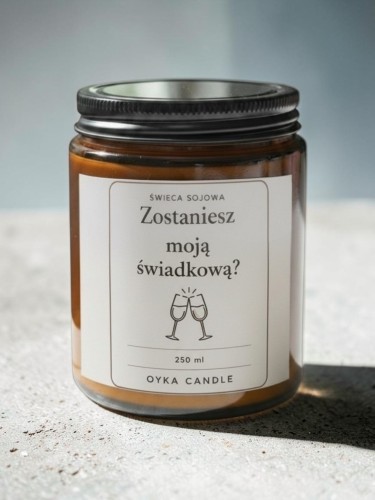 ŚWIECA SOJOWA ZAPACHOWA W SŁOIKU, IDEALNA NA PREZENT 250 ML, DEKORTACJE DOMU, PREZENT PERSONALIZOWANY